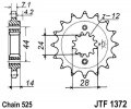Prednji lančanik JT JTF 1372-17RB 17T, 525